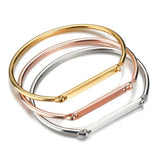 Stainless Steel Cuff Women Bracelets & Bangles Metal Wrap Bracelet