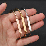 Stainless Steel Cuff Women Bracelets & Bangles Metal Wrap Bracelet