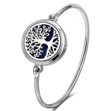 Tree of Life Locket Bangle Aromatherapy Bracelet