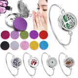 Tree of Life Locket Bangle Aromatherapy Bracelet