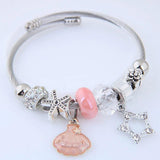 DIY Shell Bracelet Pink Glass Beads Jewelry Making