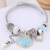 DIY Shell Bracelet Pink Glass Beads Jewelry Making