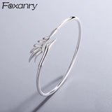 Silver Bird Wings Zircon Bangles Bride Jewelry