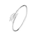 Silver Bird Wings Zircon Bangles Bride Jewelry