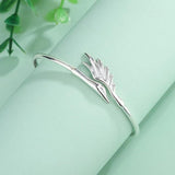 Silver Bird Wings Zircon Bangles Bride Jewelry