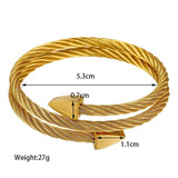 Stainless Steel Cable Wire Love Bangle Triangle Jewelry