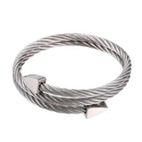 Stainless Steel Cable Wire Love Bangle Triangle Jewelry