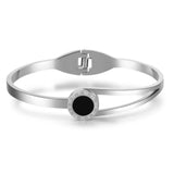 Women's Roman Numerals Acrylic Stone Open Bracelet