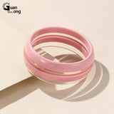 Vintage Resin Bracelet for Women Wide Bangle Stripe Party Jewelry