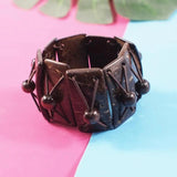 Bohemian Geometric Bracelet for Women Wood Bangle Ethnic Jewelry Gift