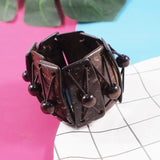 Bohemian Geometric Bracelet for Women Wood Bangle Ethnic Jewelry Gift