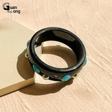 Vintage Geometric Bracelets for Women Indian Jewellery Wide Bangle
