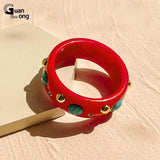 Vintage Geometric Bracelets for Women Indian Jewellery Wide Bangle