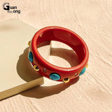 Vintage Geometric Bracelets for Women Indian Jewellery Wide Bangle