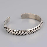 Engraved Tire Pattern Bracelet Thai Silver Hand Jewelry Hip-hop Charm