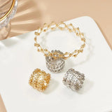 Adjustable Magnetic Therapy Magic Bracelet Ring Crystal Rhinestone Jewelry