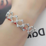 Adjustable Magnetic Therapy Magic Bracelet Ring Crystal Rhinestone Jewelry