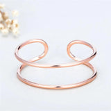 Silver Double Layer Sweet Bangle SBR170
