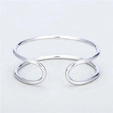 Silver Double Layer Sweet Bangle SBR170