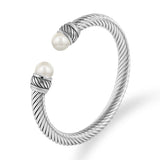 Vintage Stainless Steel Open Cuff Bangle Bracelets