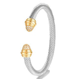 Vintage Stainless Steel Open Cuff Bangle Bracelets