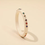 Colorful Crystal Resin Bangles Bracelet Acrylic Charms Gift Jewelry