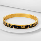 Roman Numeral Stainless Steel Couple Bracelet
