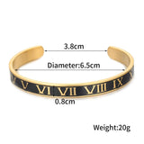 Roman Numeral Stainless Steel Couple Bracelet