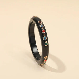 Acrylic Charm Bangle Bracelet for Women
