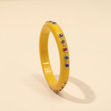Acrylic Charm Bangle Bracelet for Women