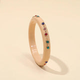 Acrylic Charm Bangle Bracelet for Women