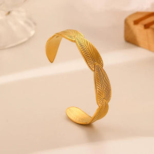 316L Stainless Steel Geometric Bangles for Women