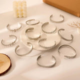316L Stainless Steel Geometric Bangles for Women