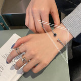 Silver Vintage Weave Cuff Bracelet for Woman Party Charms Jewelry