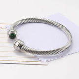 Zircon Round Toe Stainless Steel Bracelet for Women SZ-QCH-111