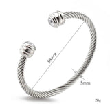 Zircon Round Toe Stainless Steel Bracelet for Women SZ-QCH-111