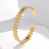 316L Stainless Steel Square Cuff Bracelet for Women Non-fading