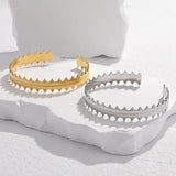 316L Stainless Steel Square Cuff Bracelet for Women Non-fading