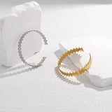 316L Stainless Steel Square Cuff Bracelet for Women Non-fading