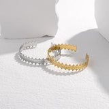 316L Stainless Steel Square Cuff Bracelet for Women Non-fading