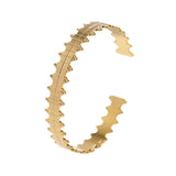 316L Stainless Steel Square Cuff Bracelet for Women Non-fading