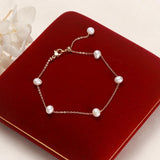 Natural Freshwater Pearl Bracelet Jewelry for Women Girls