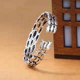 Fish Retro Silver Bangle for Women