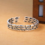 Fish Retro Silver Bangle for Women