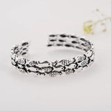 Fish Retro Silver Bangle for Women