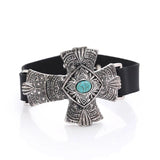 Religious Cross Bangle Bracelet Vintage Wrap Wristband