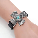 Religious Cross Bangle Bracelet Vintage Wrap Wristband