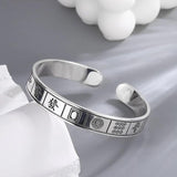 Mahjong Transfer Bracelet Silver Plated Jewelry TYB124
