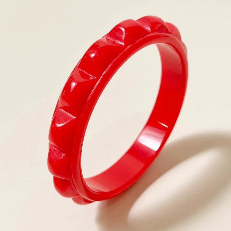 Acrylic Resin Geometric Bangle Bracelet for Women