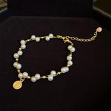 Pearl Copper Bracelet For Women Party Gift
